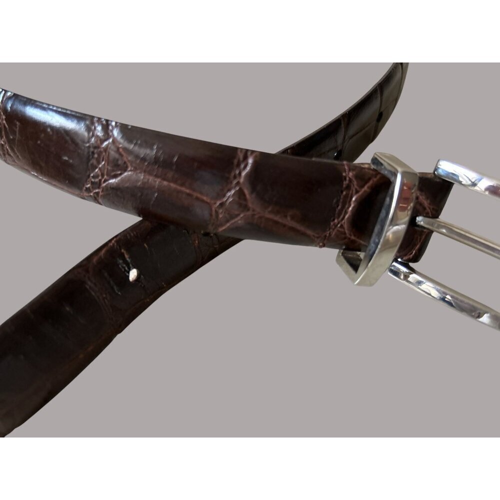 WCM Italian Calfskin Brown Leather Belt